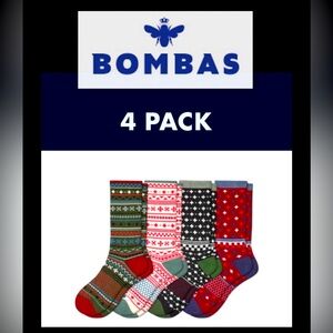 Bombas 4 Pack of Crew Socks Size Large